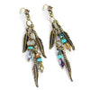 Feathers and Beads 1960s Earrings