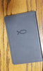 NKJV Thinline Bible/Youth Edition (Comfort Print) - Grey Leathersoft Fish Emblem