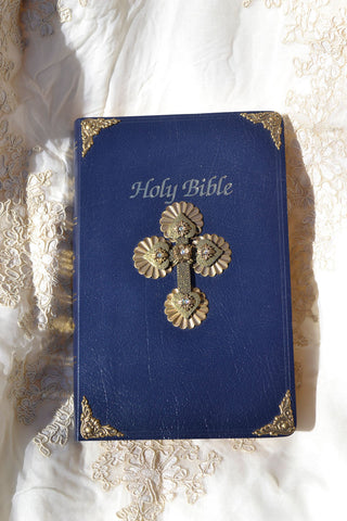 NAB Jeweled First Communion Bible-Navy