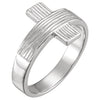 Men's or Women's Sterling Silver Rugged Cross® Purity Ring