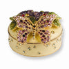 Bejeweled "Florian" Flowered Butterfly Trinket Box