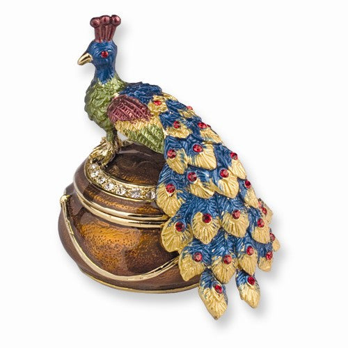 Peacock Atop Trinket Box