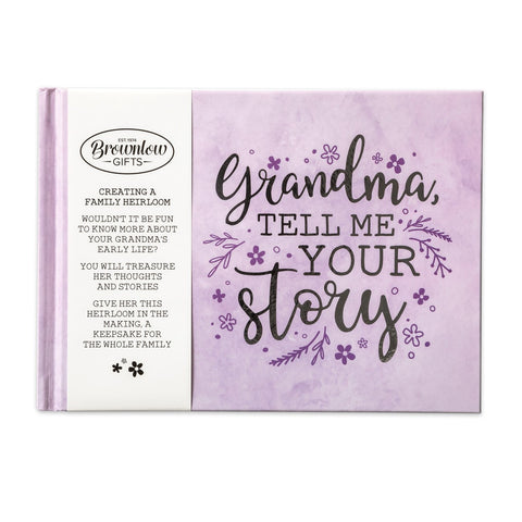 Grandma, Tell Me Your Story Heirloom Memory Book - Purple