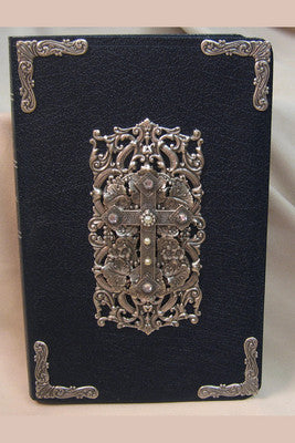 NIV Decorated Cross Bible with Rhinestone Crystal