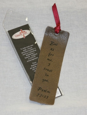 Leather Scripture Bookmarks Psalm 55:23