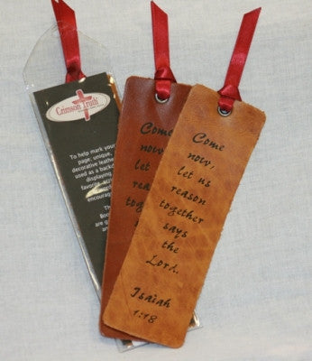 Leather Scripture Bookmarks Isaiah 1:18