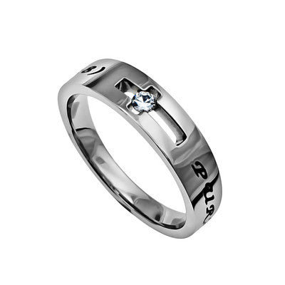 Purity Solitaire Ring with CZ-April Birthstone