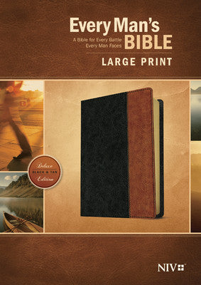 NIV Every Man's Bible Large Print, Tutone Black/Brown Indexed