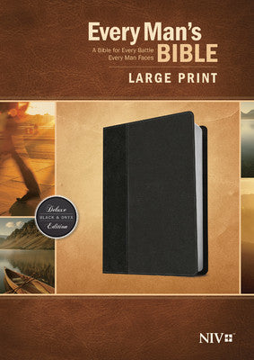 NIV Every Man's Personalized Bible Large Print, TuTone Black/Onyx Indexed