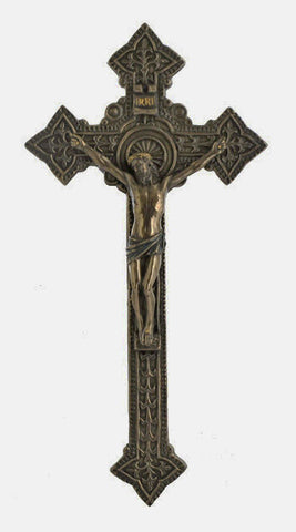 Cold Cast Bronzed Crucifix