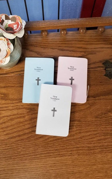 KJV Baby Bible Tiny Pocket with Silver Cross -  Choice Of Colors